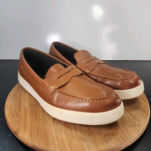 Mens Cole Haan Slip On Sz 11 010376 Brown Leather Casual Penny Loafers Shoes - Picture 3 of 8